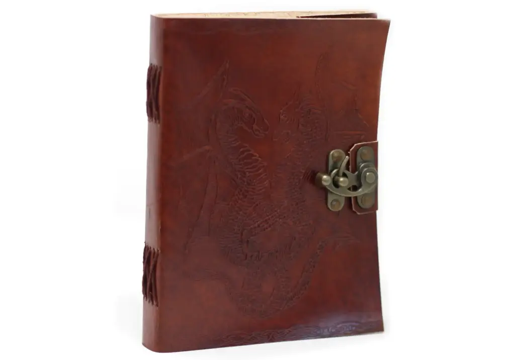 Libreta de cuero pareja de dragones