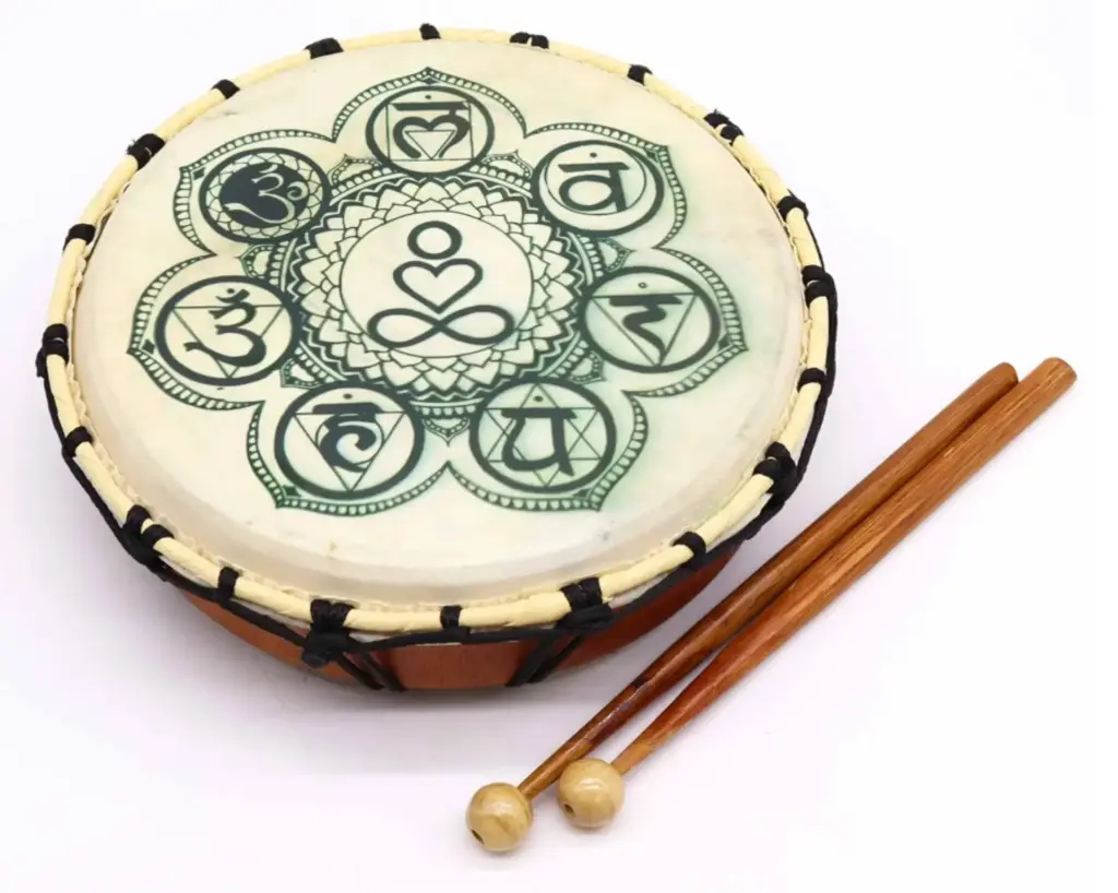 Tambor chamánico diseño chakras 25cm