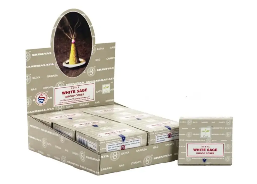 Incienso en conos de salvia blanca