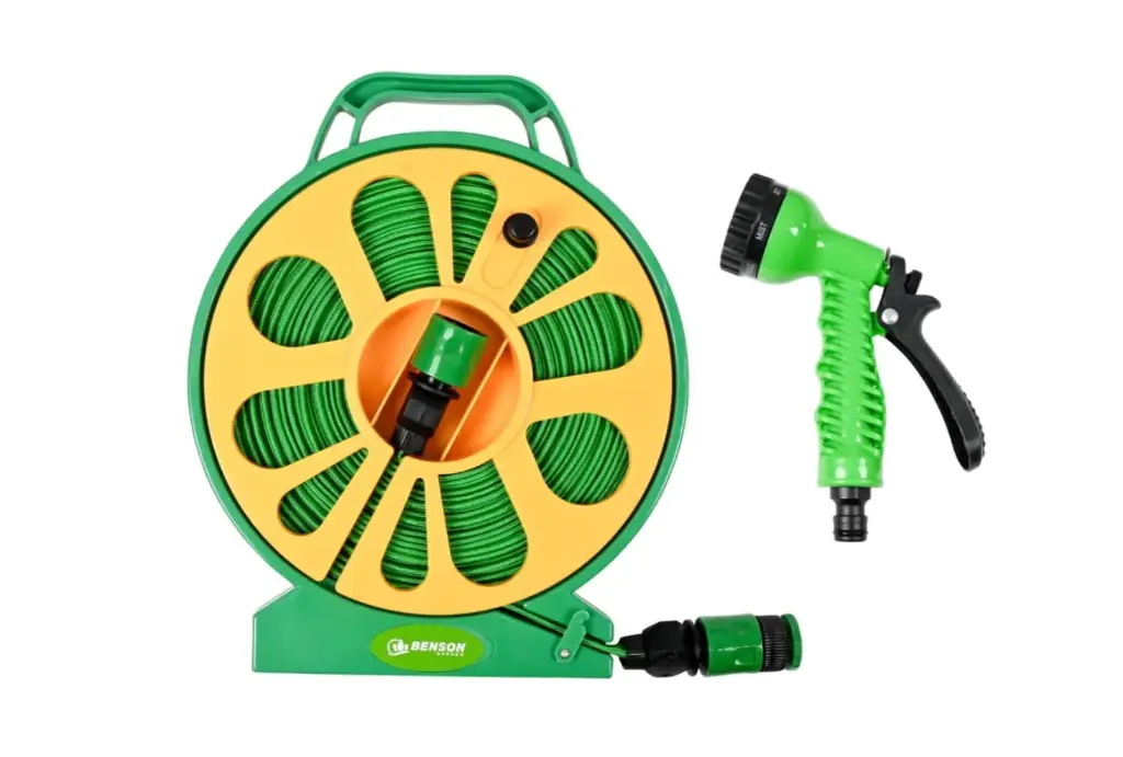 Manguera de jardín de 15m en carrete compacto