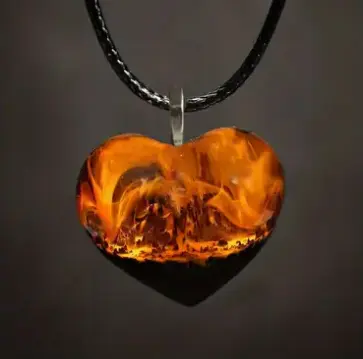 [COLGANTE_0004] Colgante de resina naranja