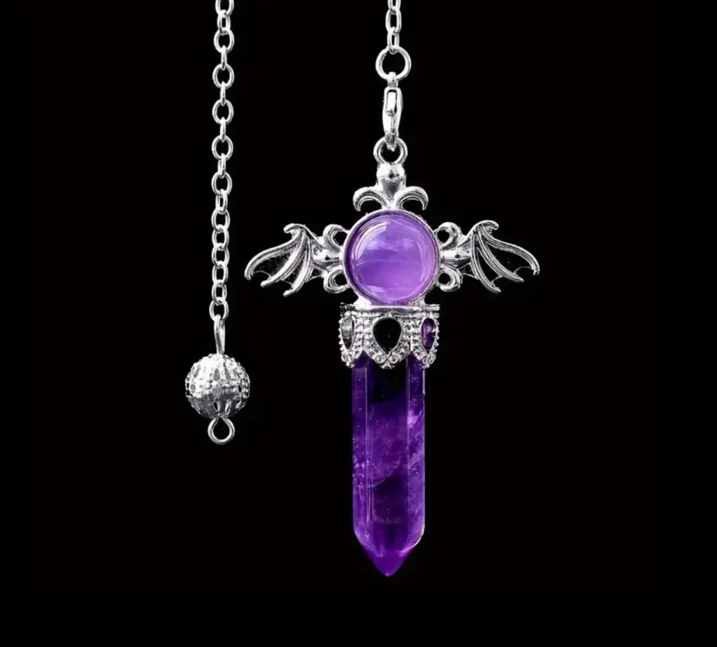 [PENDULO_00010] Péndulo de Amatista diseño con alas