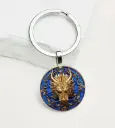 Llavero de dragón azul