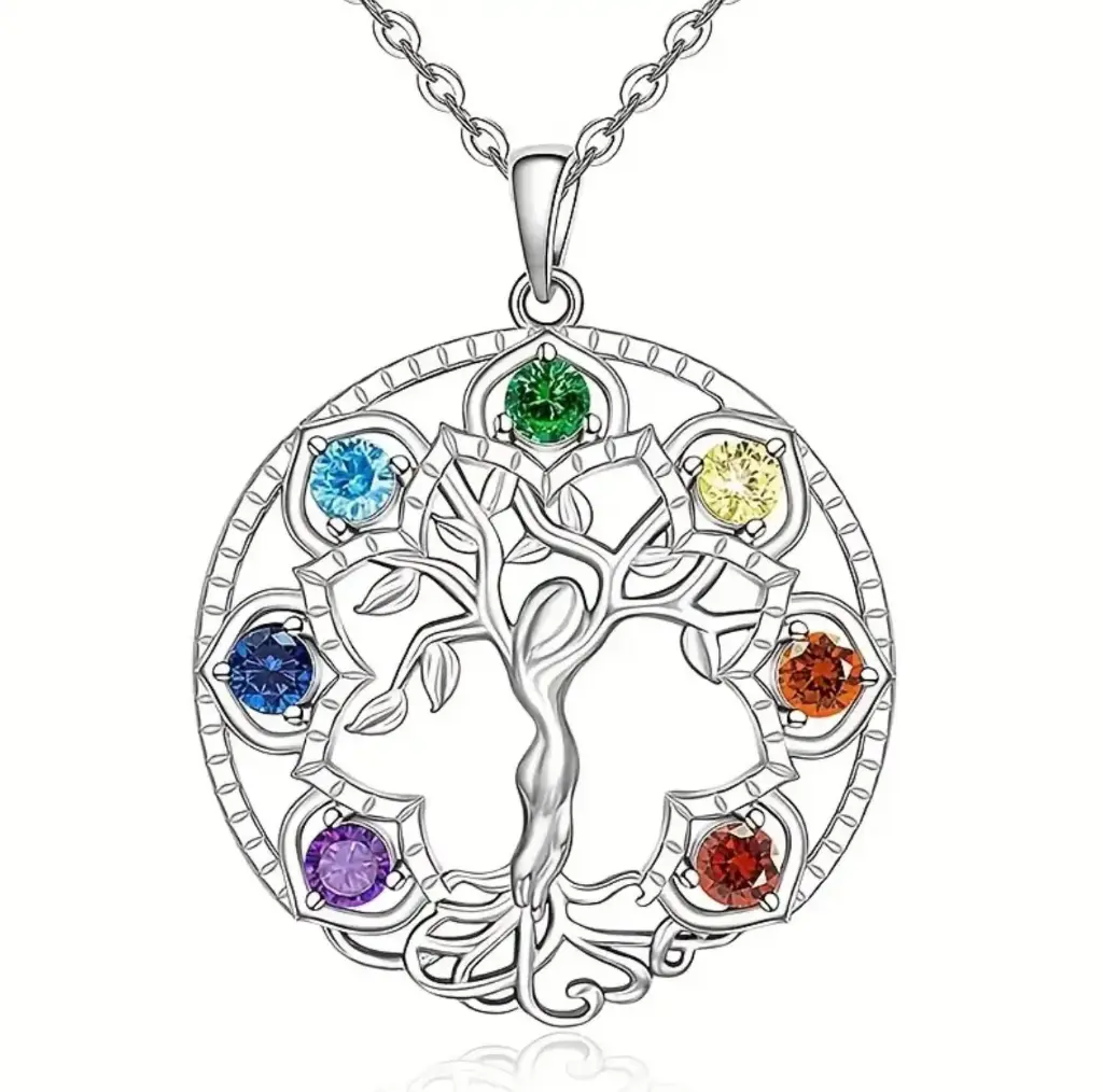 [COLGANTE_00019] Colgante árbol de la vida de los 7 chakras