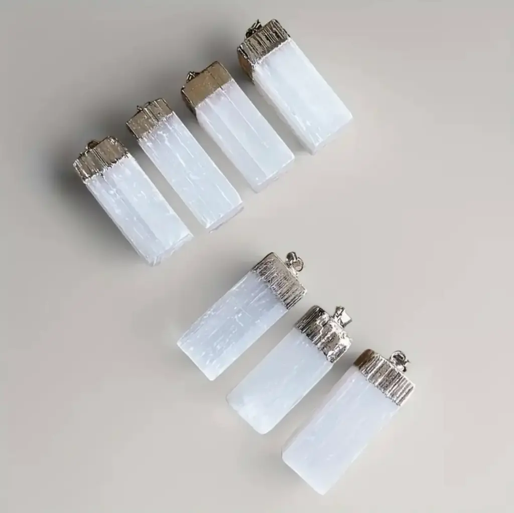 Colgante de Selenita rectangular 