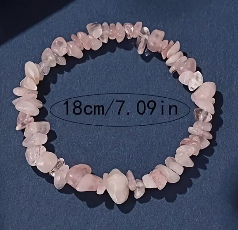 Pulsera cuarzo rosa