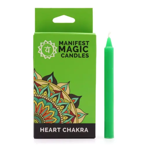 [VELAS_00003] Velas mágicas verdes cuarto chakra  (corazón)