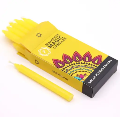 [VELAS_00002] Velas mágicas amarillas tercer chakra  (plexo solar) 